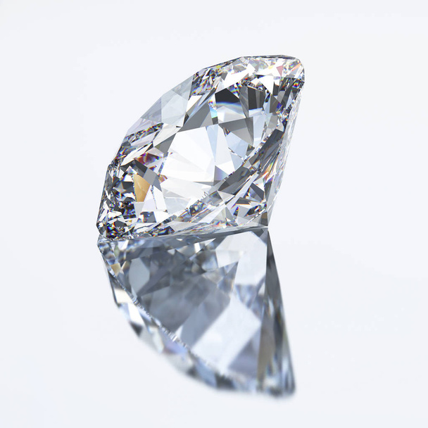 3D illustration diamond with reflection  - Photo, Image