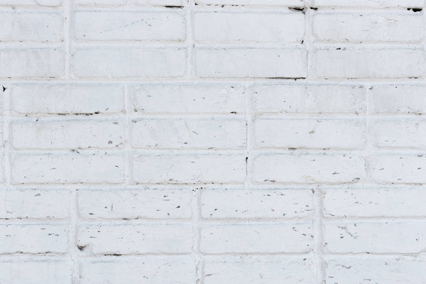 Background texture of a old white brick wall - Photo, image