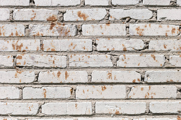 Textura de fundo de uma parede de tijolo branco velho - Foto, Imagem