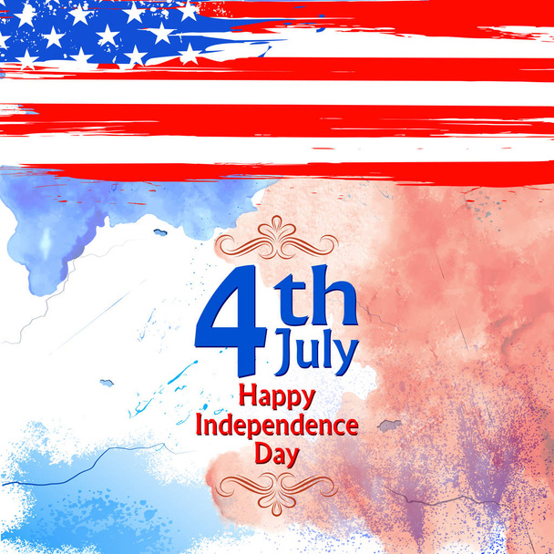 Fourth of July achtergrond voor Happy Independence Day of America - Vector, afbeelding