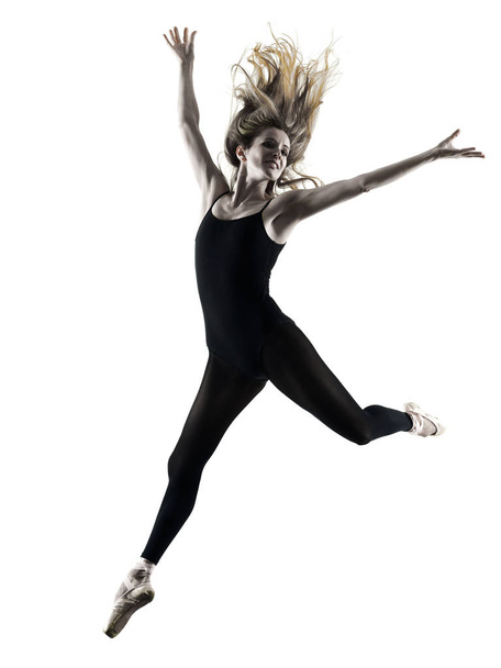 Ballerina dancer dancing woman  isolated silhouette - Foto, imagen