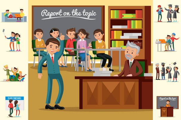 Colorful Education Concept - Vector, Image