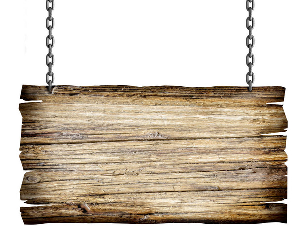  Panneau en bois avec chaîne
  - Photo, image