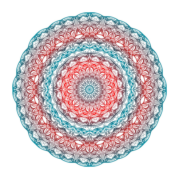 De kleurrijke mandala vector op witte achtergrond - Vector, afbeelding