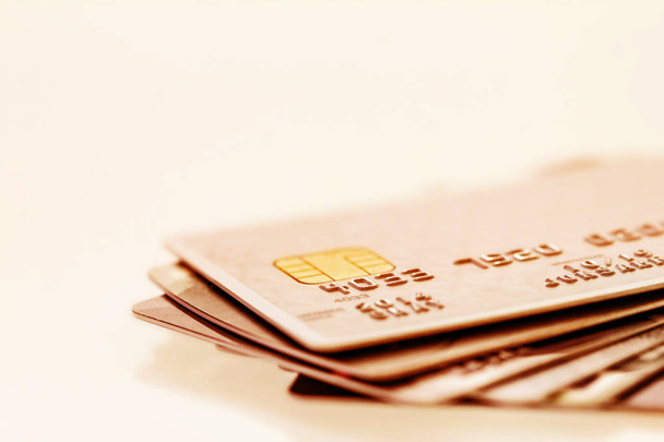 impilamento di carte di credito con DOF estremamente superficiale
 - Foto, immagini