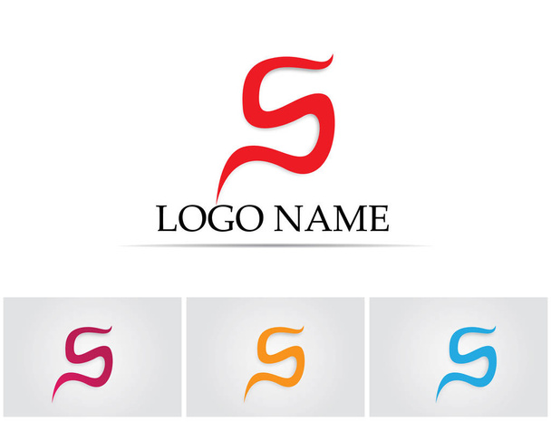 Business aziendale lettera S logo design vettoriale - Vettoriali, immagini