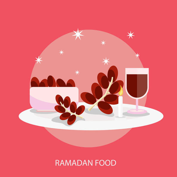 Ramadan voedsel conceptontwerp - Vector, afbeelding