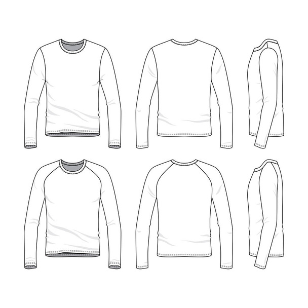 空白の t シャツのベクトル テンプレート - ベクター画像