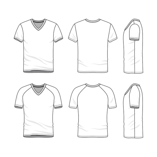 Векторные шаблоны пустых футболок
 - Вектор,изображение