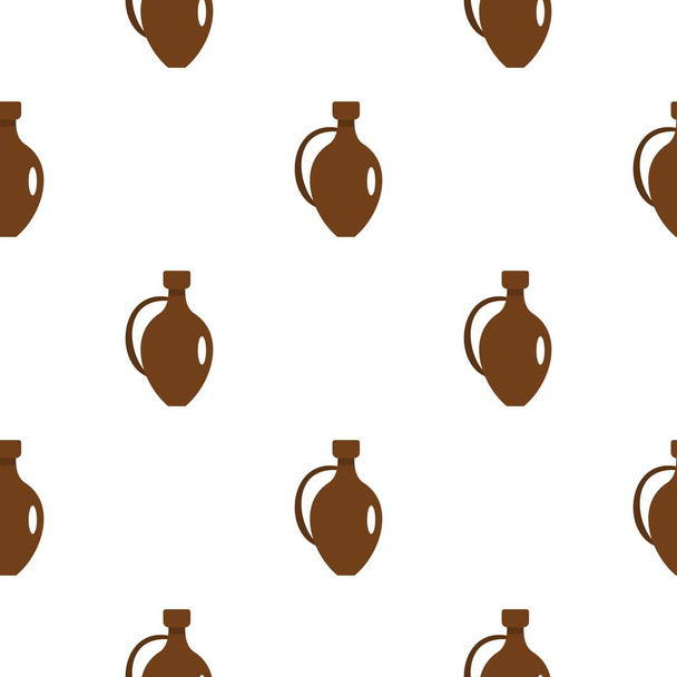 Clay wine jug pattern flat - Вектор, зображення