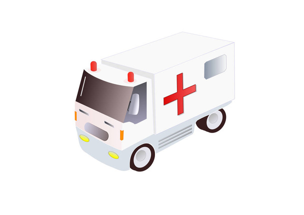 camion ambulanza bianco con croce rossa
 - Foto, immagini