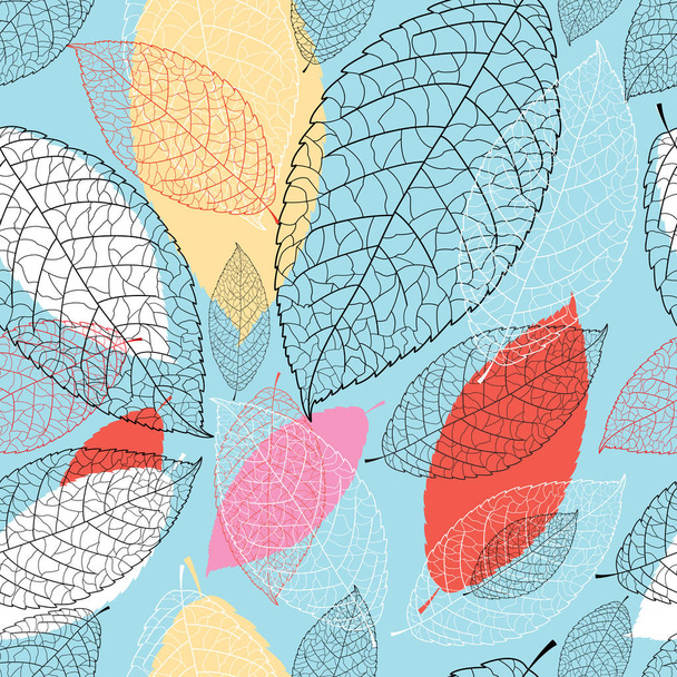 Seamless bright graphic pattern from the leaves - Vektor, kép