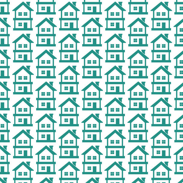 Colorful houses pattern - Vetor, Imagem