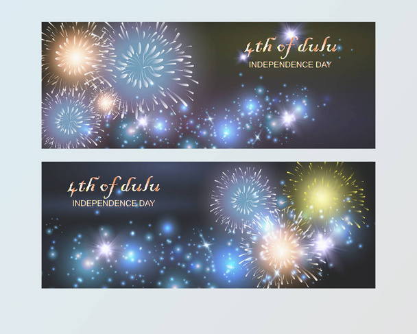 Website header of banner ontwerp voor 4 juli, Amerikaanse Independence Day vieringen. - Vector, afbeelding