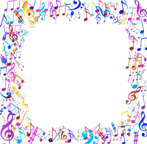 абстрактный музыкальный фон с нотами - Вектор,изображение