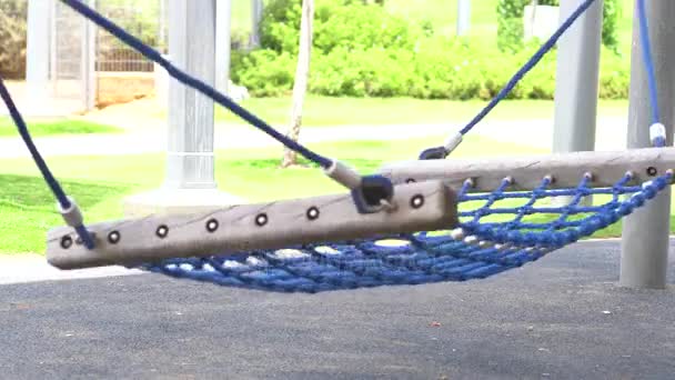 Empty Playground Hammock Swing on Sunny Day - Footage, Video