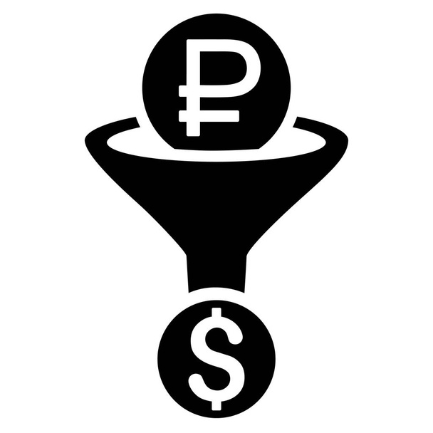 Rouble Currency Conversion Icon - Vektör, Görsel