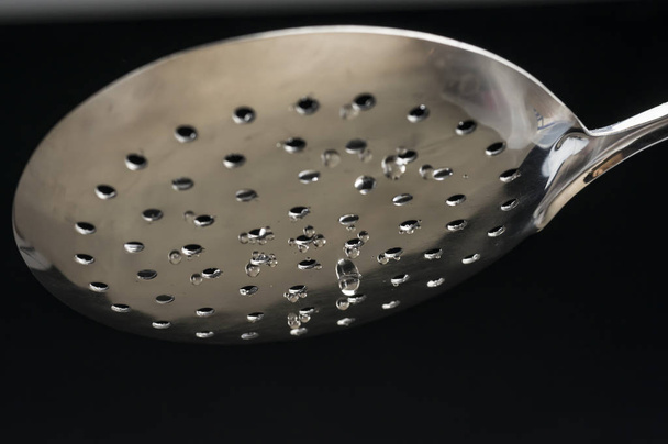 Stainless steel frying spoon - Fotografie, Obrázek