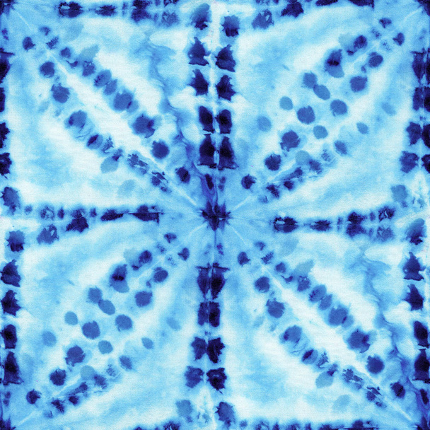 Seamless tie-dye pattern of indigo color  - Foto, afbeelding