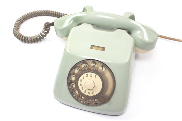 starý telefon izolované na bílém pozadí - Fotografie, Obrázek