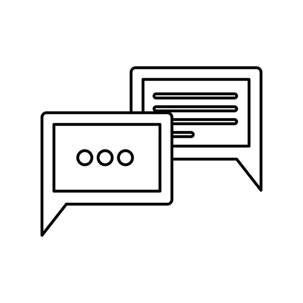 fondo blanco con silueta monocromática de diálogos de habla
 - Vector, Imagen