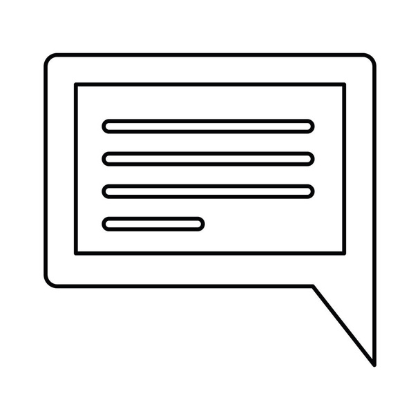 fehér háttér, fekete-fehér sziluettjét téglalap alakú párbeszéd a Vértes - Vektor, kép
