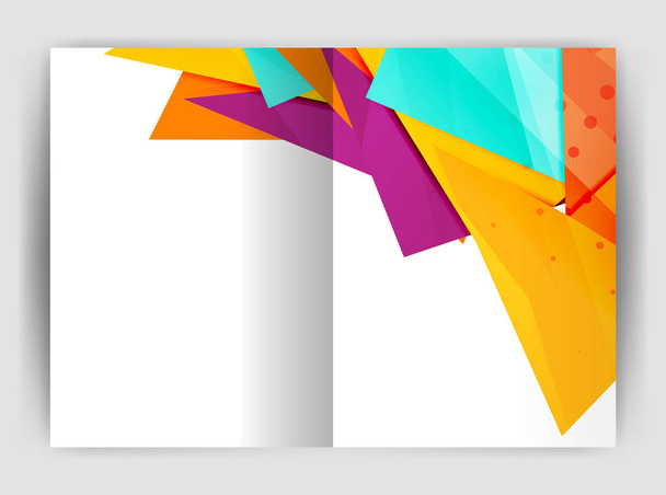 Triangle business print template - Wektor, obraz