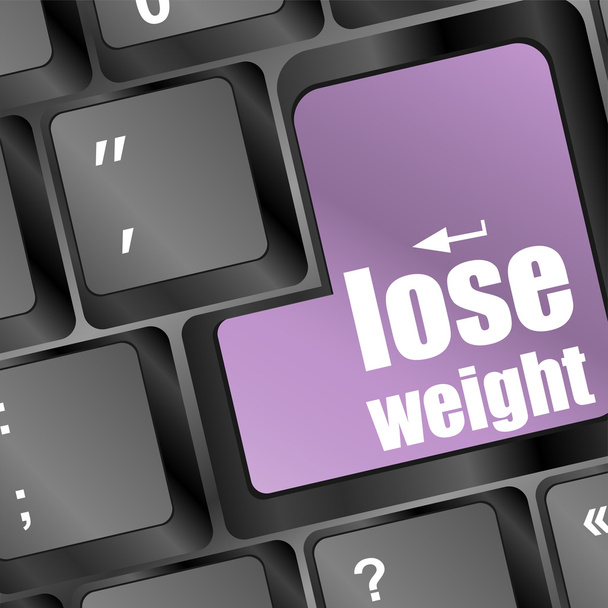 Gewicht verlieren statt Computerschlüssel eingeben - Foto, Bild