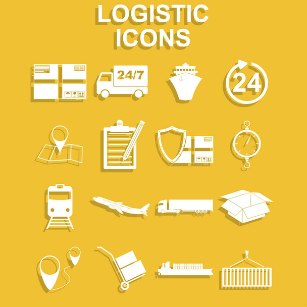 Simple logistics icons set. - Vector, Image