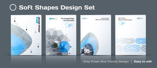 Set of Abstract business design, annual report, vector template brochure. - Διάνυσμα, εικόνα