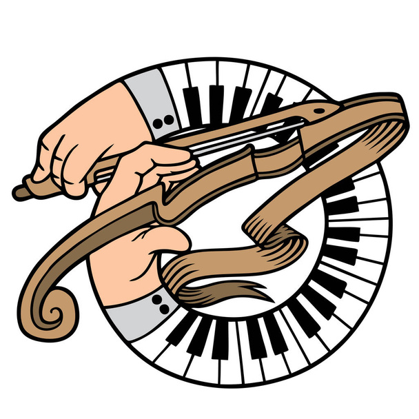 руки играют на скрипке
 - Вектор,изображение