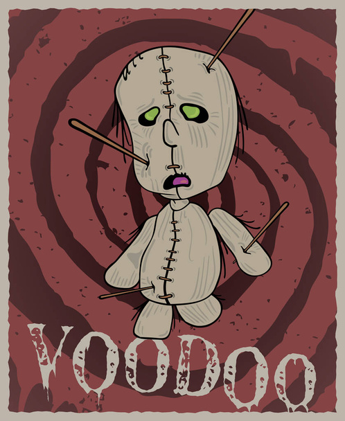 design of voodoo doll - Διάνυσμα, εικόνα