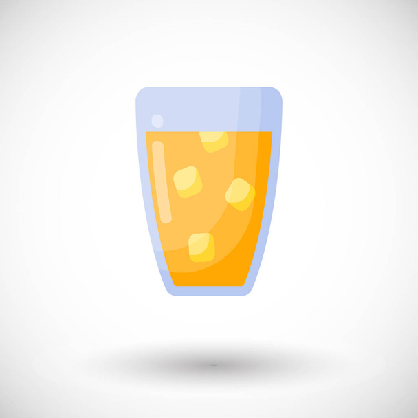 Orange juice vector flat icon - Vector, Imagen