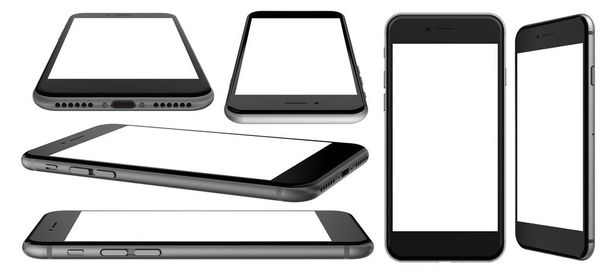 Smartphone με κενή οθόνη και απομονωμένα σε λευκό φόντο. - Φωτογραφία, εικόνα