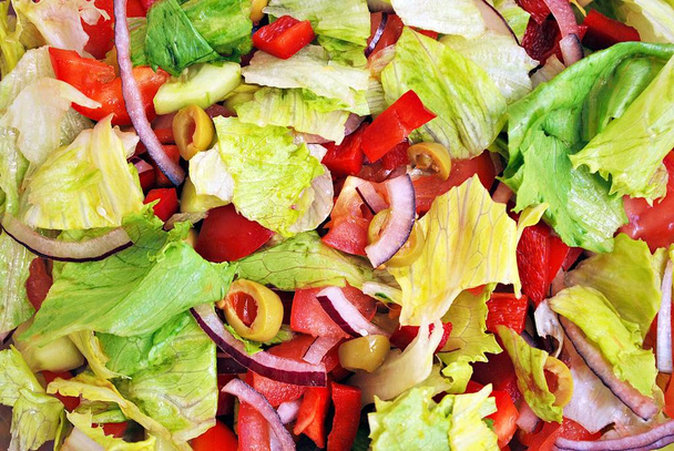 Sluiten van Griekse salade - Foto, afbeelding