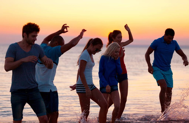 friends partying at the beach  - Photo, Image
