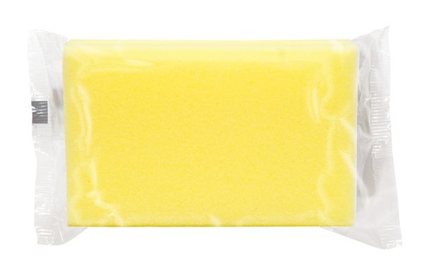 Envase amarillo de esponjas
 - Foto, Imagen
