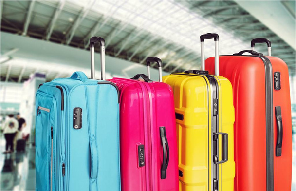 luggage bags on background - Фото, зображення