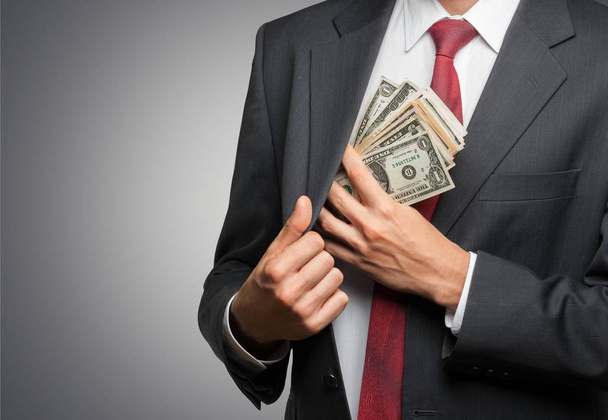 business man hiding money - Photo, Image