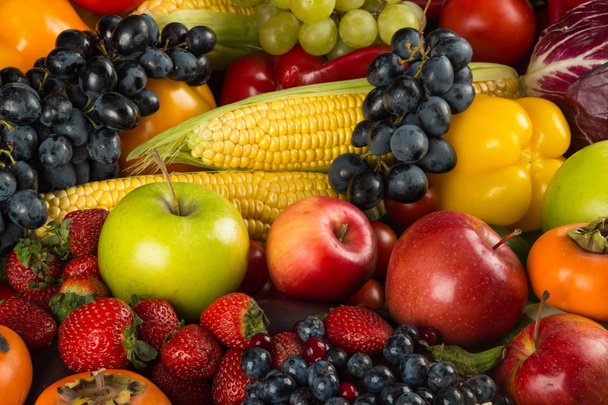 composition of vegetables and fruits - Photo, Image