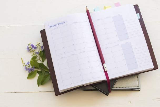 Notebook maandelijkse planner record voor financiële  - Foto, afbeelding