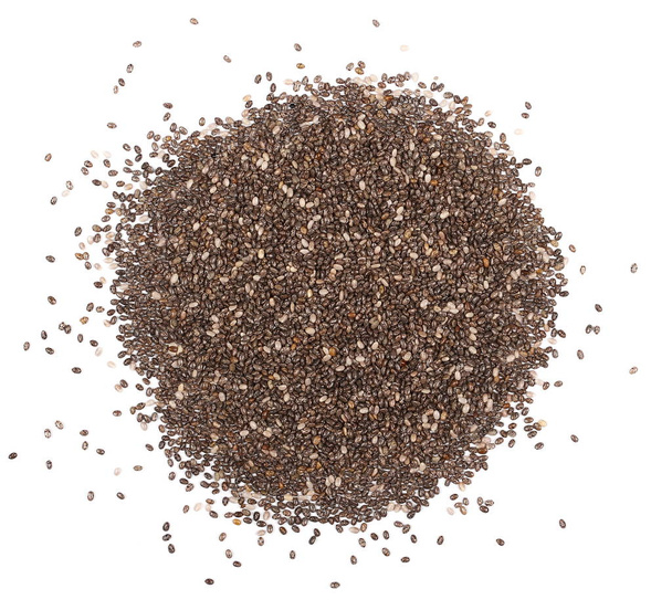 Chia seeds isolated on white background, top view - Photo, image