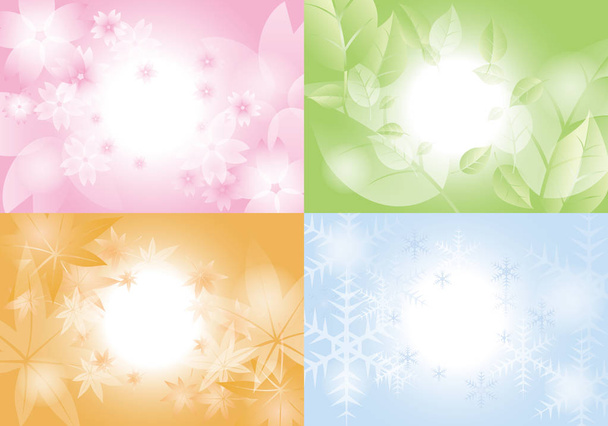 Spring, Summer, Fall,and  Winter . - Vector, Image