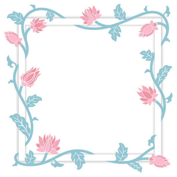 Vector frame with floral ornate pattern - Vector, Imagen
