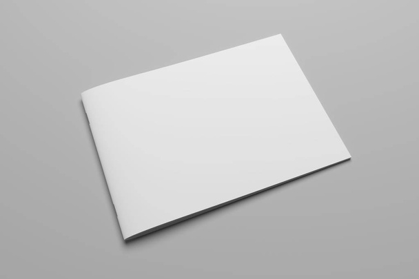 Brochure di rendering 3D in bianco rivista su grigio con percorso di ritaglio Nr. 8
 - Foto, immagini