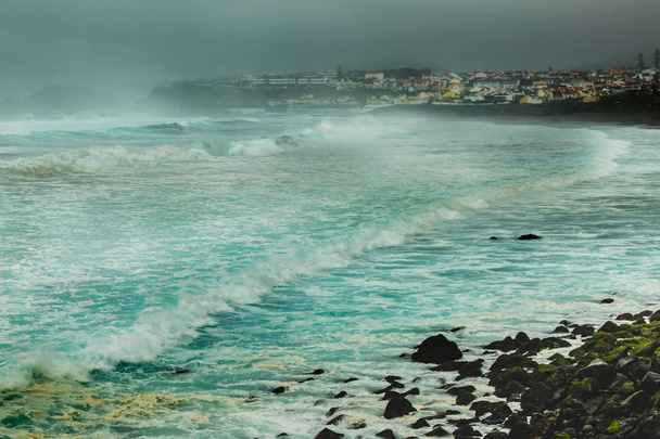 Bad weather on the north coast of Sao Miguel Island, Azores - Photo, Image