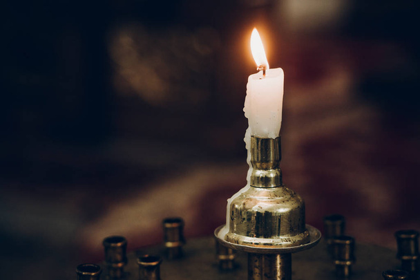 candle flaming on altar - Photo, Image