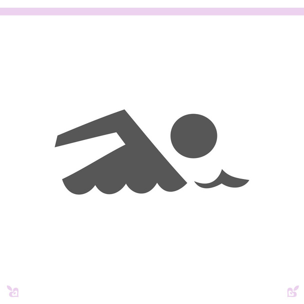 Segno icona di nuoto
 - Vettoriali, immagini