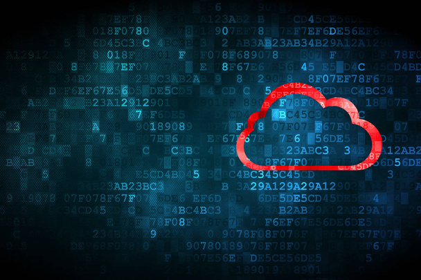 Concetto di rete cloud: cloud su sfondo digitale
 - Foto, immagini