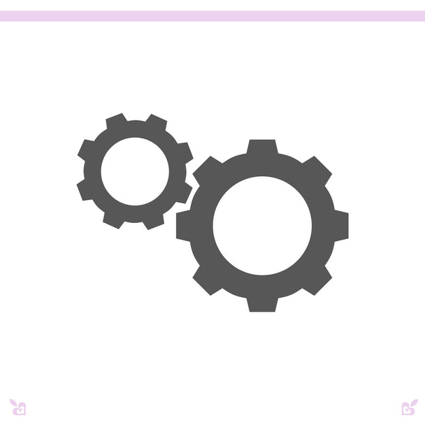 Illustration de l'icône des roues dentées
 - Vecteur, image